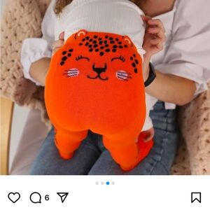 Orange Animal Face Baby Tights